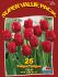 TULIPA DARWIN HYBRID RED VAN EYK 12 CM. 20 SUPER VALUE PKGS.X 25